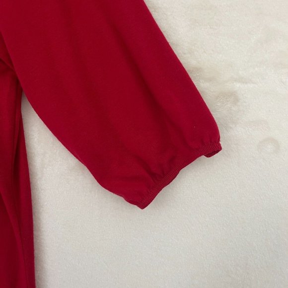 Trixxi Short Sleeve Red Beaded Top Women's Size Medium - Picture 5 of 8